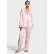 Victoria's Secret Glazed Satin Long Pajama Set