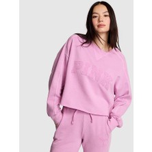 Victoria's Secret Campus Curved-Hem Crew-Neck Sweatshirt