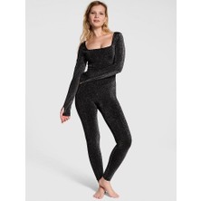 Victoria's Secret Seamless Shimmer Long-Sleeve Jumpsuit