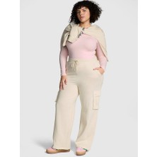 Victoria's Secret Ivy Fleece Wide-Leg Cargo Sweatpants