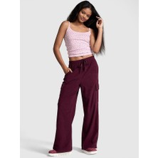Victoria's Secret Pınk Micro Fleece Wide-Leg Cargo Pants