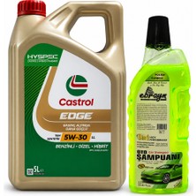 Castrol Edge Motor Yağı 5W-30 5 Litre + Oto Şampuan 1000 ml