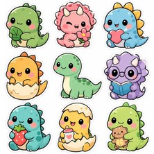 Bsb Bebek Dinozorlar Sticker Telefon Laptop Notebook Tablet Defter Matara Stiker Etiket ST2870