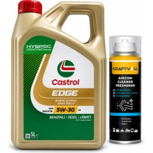 Castrol Edge Motor Yağı 5W-30 5 Litre + Klima Bombası 200 ml