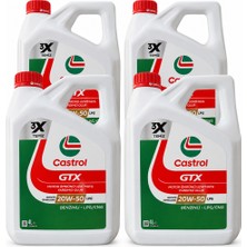 Castrol Gtx Motor Yağı 20W-50 Lpg 4 x 4 Litre