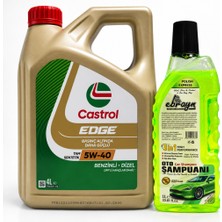 Castrol Edge Dpf Motor Yağı 5W-40 4 Litre + Oto Şampuan 1000 ml