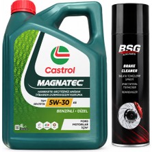 Castrol Motor Yağı Magnatec 5W-30 A5 4 Litre + Balata Spreyi 500 ml