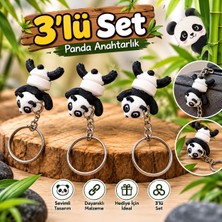 Hazal Boutique Panda Anahtarlık 3'lü