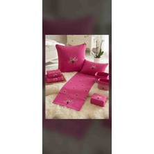 Tülay Kostüm Tasarım Pembe Dokuma Kumaş Atlı