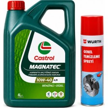 Castrol 10W-40 A3/b4 Magnatec 4 Litre + Würth Balata Spreyi 500 ml