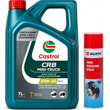 Castrol 10W-30 Tection F-Tr Mını-Truck 7 Litre + Würth Balata Spreyi 500 ml