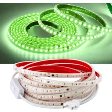 Burul Şerit LED Yeşil 40 Metre 220V Yüksek Parlaklık 120 LED/m Tak Çalıştır Fişli Anahtarlı Silikonlu İç/Dış Mekan Yapışkanlı SB-6508