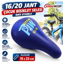 San Marino Çocuk Bisiklet Selesi 16-20 Jant - Bmx Uyumlu, Poliüretan, Mavi Süngerli Sele
