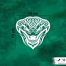 Meristeed Kobra Oto Sticker - Araç Arka Camı, Kask, Bilgisayar Kasası, Motosiklet, Mağaza Vitrin Dekoru, Dükkan Camları, Düz Yüzey Uyumlu Etiket