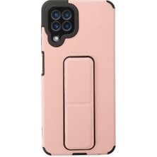 Hsc Bilişim Newface Samsung Galaxy A22 Kılıf Mega Standlı Silikon - Pudra