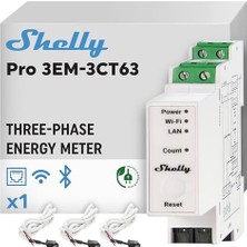 Pro 3em; 3CT63, Wlan, Bluetooth ve Lan 3 Fazlı Enerji Ölçüm Cihazı, Uzaktan Kumandalı Dın Raylı Enerji Ölçüm Cihazı, Ios Android Uygulaması, Hub Gerekmez, Güneş Panelleri