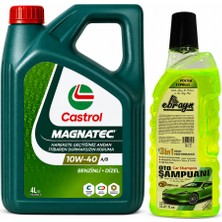 Castrol 10W-40 A3/b4 Magnatec 4 Litre + Oto Şampuan 1000 ml