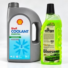 Shell Coolant Antifriz (Mavi) 3 Litre + Oto Şampuan 1000 ml