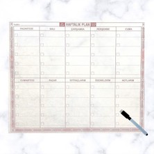 Şeffaf Kendiliğinden Yapışkanlı Kalemli Haftalık Planlayıcı 40CM-50CM