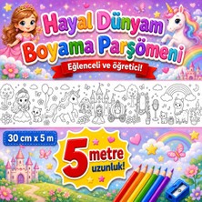 Rengi Alem Hayal Dünyam Temalı Dev Boyama Sayfası 30 cm x 5 m – Okul Öncesi Çocuk Boyama Etkinliği