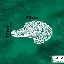 Meristeed Timsah Oto Sticker - Araç Arka Camı, Kask, Bilgisayar Kasası, Motosiklet, Mağaza Vitrin Dekoru, Dükkan Camları, Düz Yüzey Uyumlu Etiket - Sticker