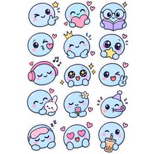 Bsb Emoji Sticker Telefon Laptop Notebook Tablet Defter Matara Stiker Etiket ST2856
