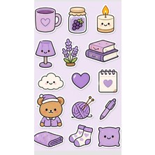 Bsb Popüler Mor Sticker Telefon Laptop Notebook Tablet Defter Matara Stiker Etiket ST2806