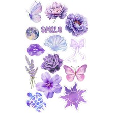 Bsb Popüler Mor Sticker Telefon Laptop Notebook Tablet Defter Matara Stiker Etiket ST2921