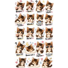 Bsb Kediler Sticker Telefon Laptop Notebook Tablet Defter Matara Stiker Etiket ST2890
