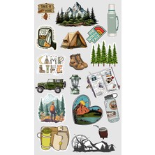 Bsb Kamp Outdoor Sticker Telefon Laptop Notebook Tablet Defter Matara Stiker Etiket ST2924