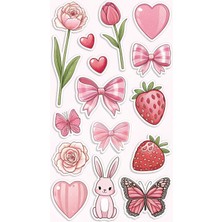 Bsb Popüler Pembe Sticker Telefon Laptop Notebook Tablet Defter Matara Stiker Etiket ST2841