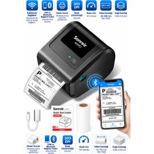 Sonreir Aimo D450-BT Bluetooth Termal Barkod Etiket Yazıcı Kablosuz 100mm Kargo QR Kod 203 DPI USB