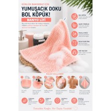 Askı, Banyo Lifi, Yumuşak Dokulu, Bol Köpüren Vücut Temizleme Lifi Ipli, Günlük Kullanıma Uygun Banyo Süngeri, Kadın Erkek Çocuk Için 25X35 cm (Turuncu)