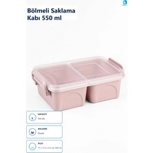 Dolphfin Bölmeli Saklama Kabı 550 ml Çok Renkli Plastik