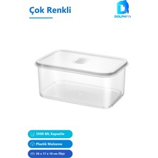 Dolphfin Mikro Saklama Kabı 3500 ml Çok Renkli Plastik