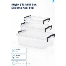 Dolphfin 3'lü Midi Box Saklama Kabı Seti 0,6/1,2/2,2 L