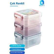 Dolphfin Çocuk Beslenme Seti 3 x 350 ml Çok Renkli Plastik