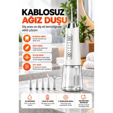 Yef Shop Ağız Duşu 320 ml Geniş Hazneli 4 Modlu Diş Eti Bakımı ve Ağız Temizleme Cihazı Şarjlı