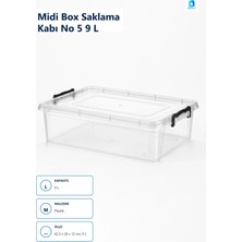 Dolphfin Midi Box Saklama Kabı No 5 9 L Çok Renkli