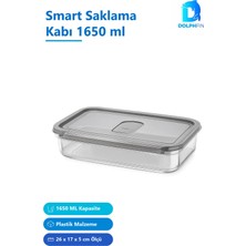 Dolphfin Smart Saklama Kabı 1650 Ml, 26 x 17 x 5 cm