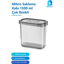 Dolphfin Mikro Saklama Kabı 1500 ml Çok Renkli 17 x 8,5 x 15 cm