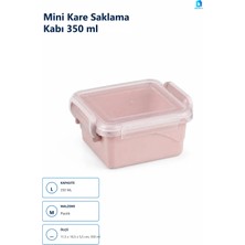 Dolphfin Mini Kare Saklama Kabı 350 ml Plastik Çok Renkli