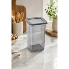Dolphfin Kare Saklama Kabı 1300 ml Eko Kapaklı Plastik Şeffaf Mutfak Düzenleyici