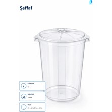 Dolphfin Şeffaf Battal Erzak Kabı 50 L Plastik Saklama Kabı