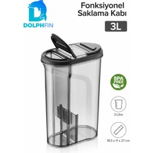 Dolphfin Fonksiyonel Erzak Kabı Mutfak Erzak Buzdolabı Saklama Kabı