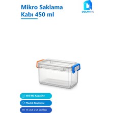 Dolphfin Mikro Saklama Kabı 450 ml Çok Renkli Plastik