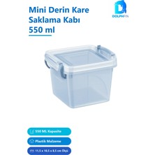 Dolphfin Mini Derin Kare Saklama Kabı 550 ml Plastik