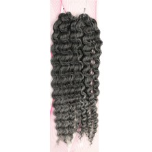 Efnaz Style Nice Bulk Afro Su Dalgası Saç - Siyah / Gri Ombreli
