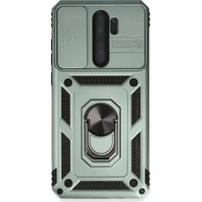 Zenviaa Mey Ithalat®  Redmi Note 8 Pro Kılıf Pars Lens Yüzüklü Silikon - Yeşil ZNV20296545