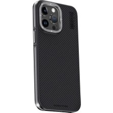Zenviaa Mey Ithalat®   iPhone 15 Pro Max Kılıf Aramid 600D Kevlar Karbon Fiber Magsafe Kapak - G